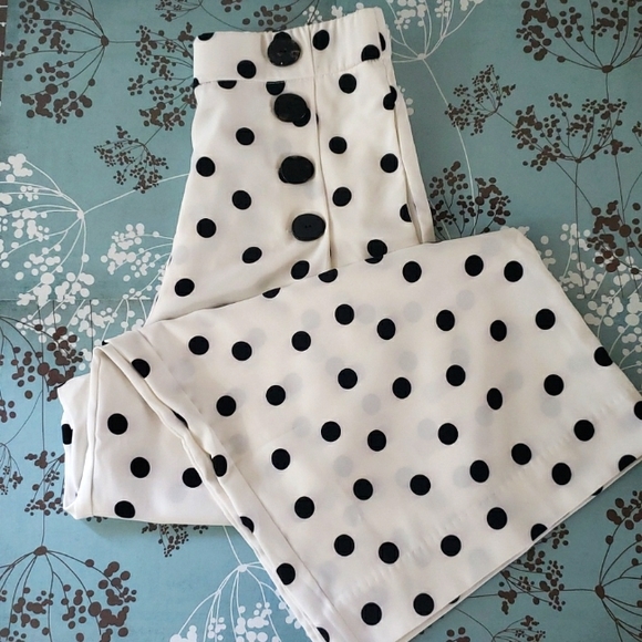 Zara Cropped Flowy Pants - Picture 3 of 8